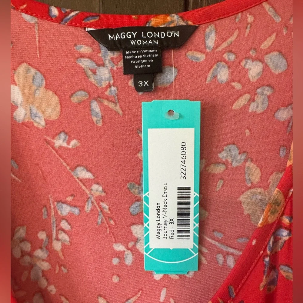 NEW✨Red Floral Dress (Stitch Fix) Size 3X - Picture 5 of 6